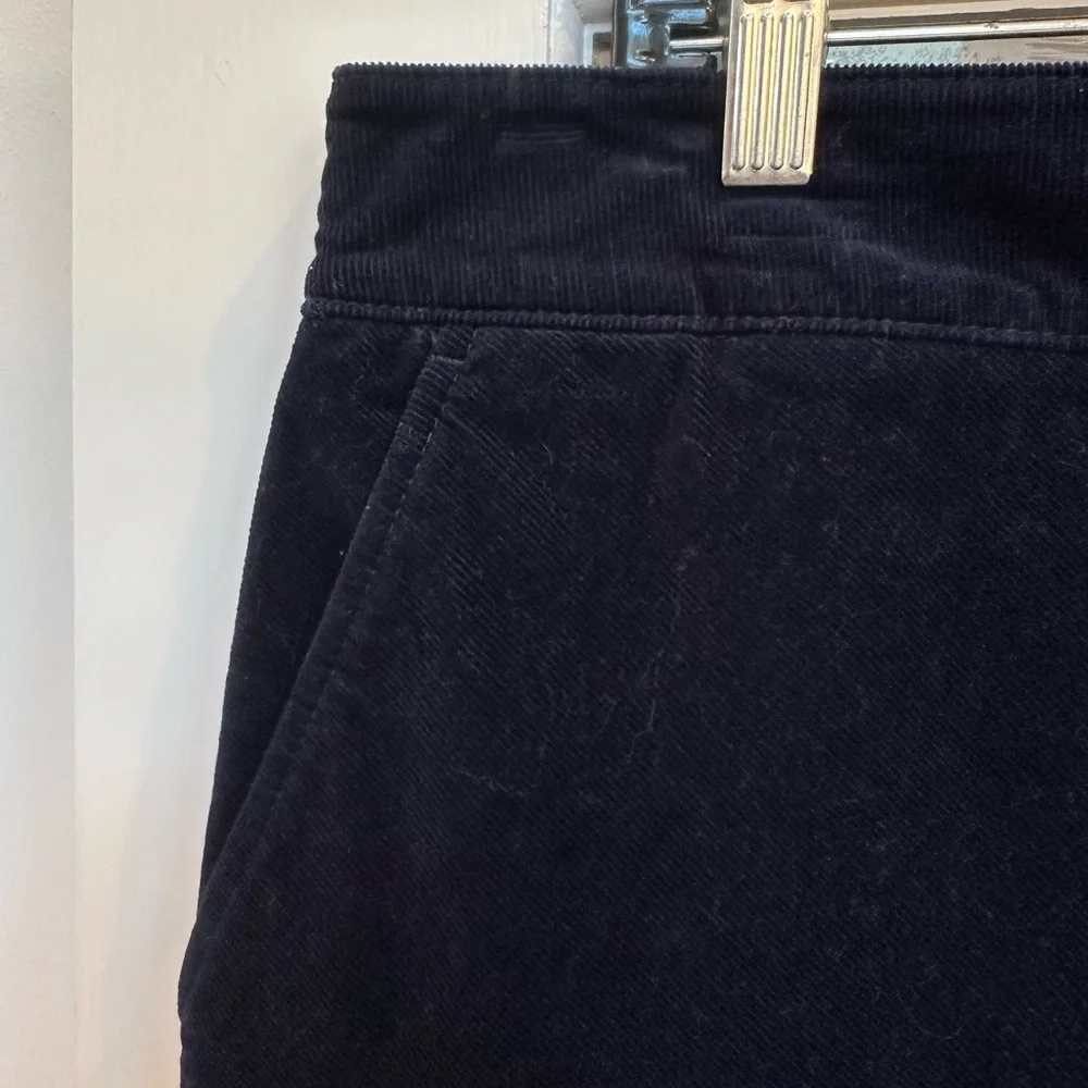 Talbots Deep Navy Blue A-Line Corduroy Skirt Women’s Size 16 Chic Career Preppy